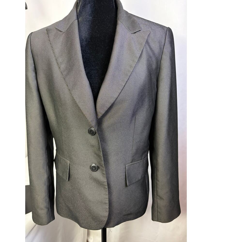Kasper Women’s Size 12 Charcoal Gray Tailored Blazer Career Jacket - Picture 4 of 14